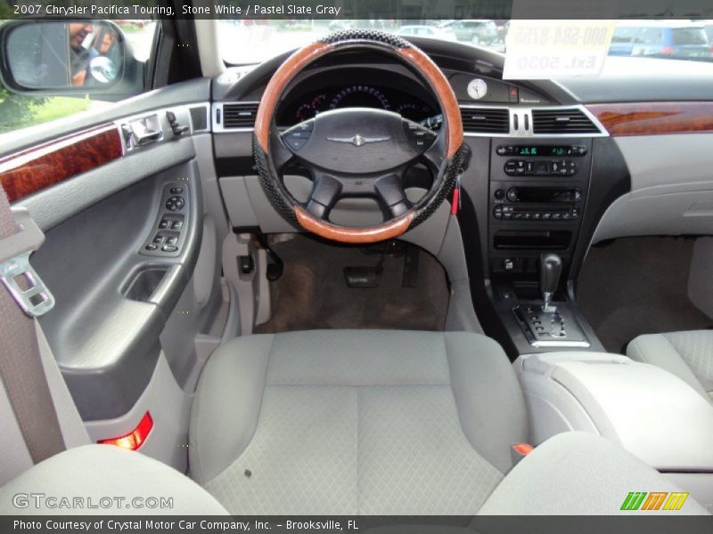 Stone White / Pastel Slate Gray 2007 Chrysler Pacifica Touring