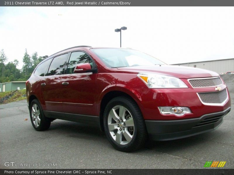 Red Jewel Metallic / Cashmere/Ebony 2011 Chevrolet Traverse LTZ AWD