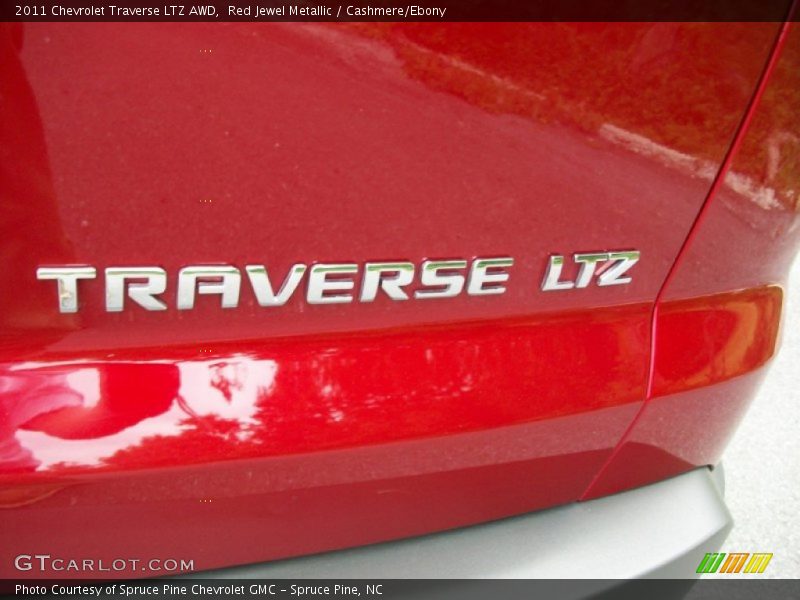 Red Jewel Metallic / Cashmere/Ebony 2011 Chevrolet Traverse LTZ AWD