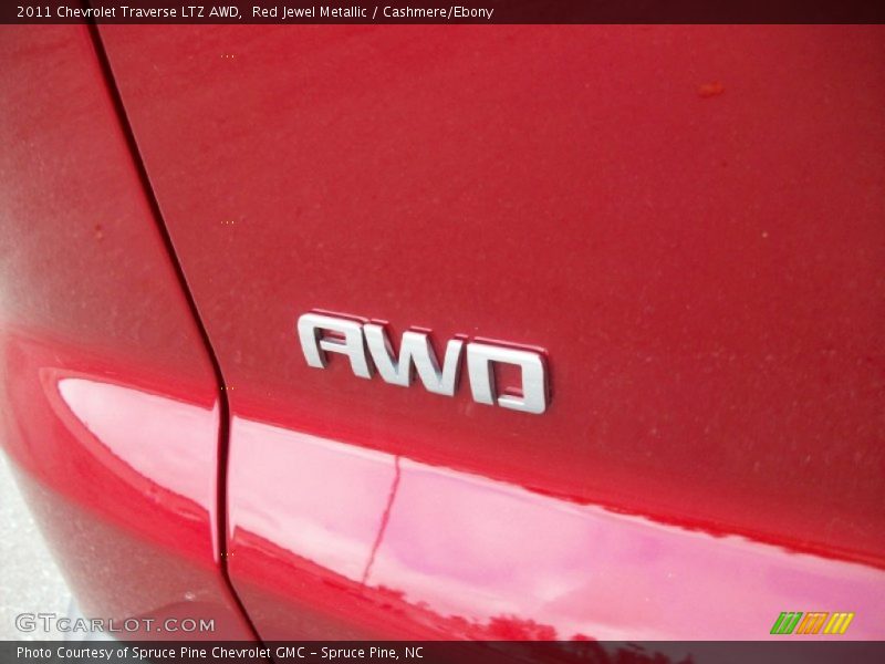 Red Jewel Metallic / Cashmere/Ebony 2011 Chevrolet Traverse LTZ AWD
