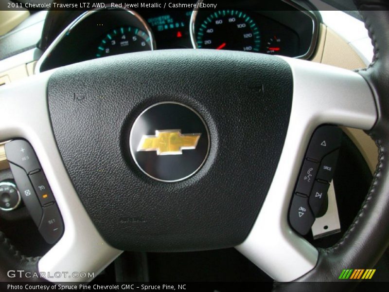 Red Jewel Metallic / Cashmere/Ebony 2011 Chevrolet Traverse LTZ AWD