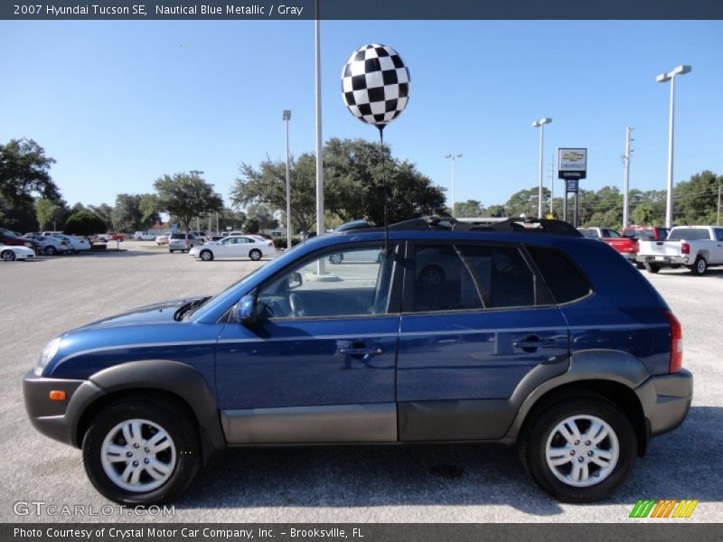 Nautical Blue Metallic / Gray 2007 Hyundai Tucson SE