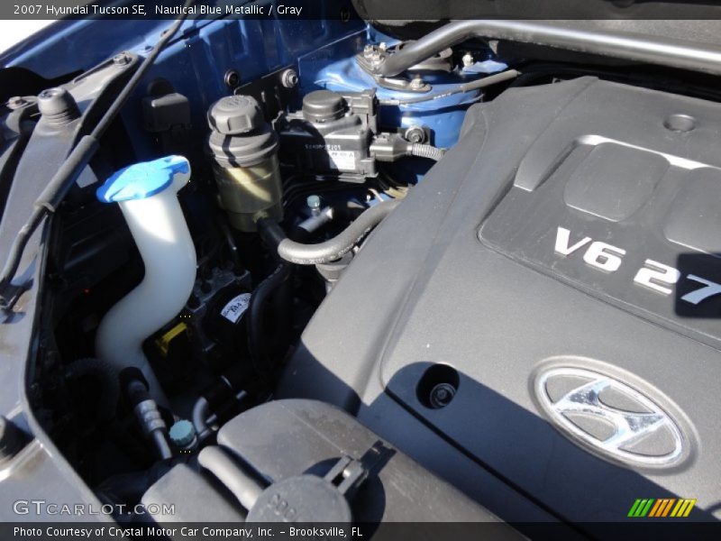 Nautical Blue Metallic / Gray 2007 Hyundai Tucson SE