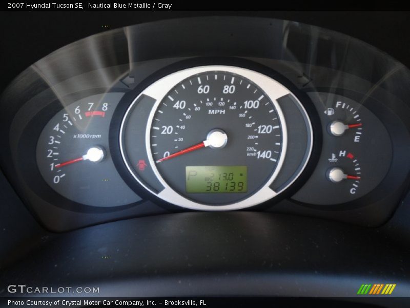 Nautical Blue Metallic / Gray 2007 Hyundai Tucson SE