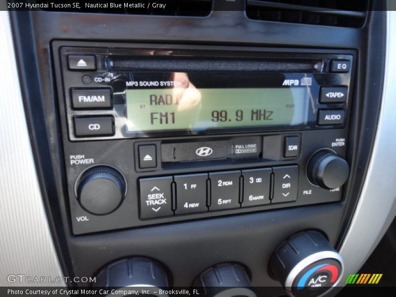 Nautical Blue Metallic / Gray 2007 Hyundai Tucson SE