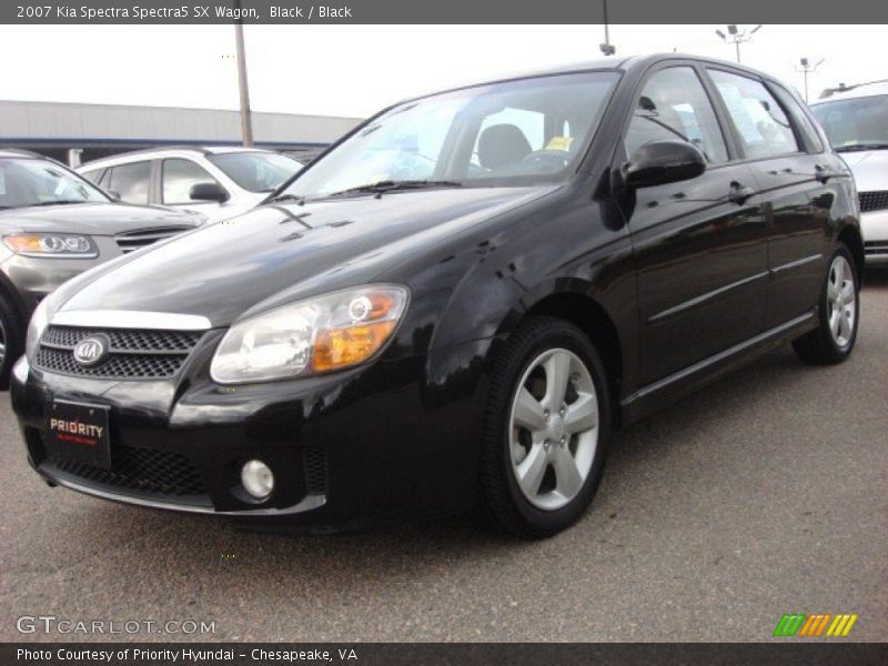 Black / Black 2007 Kia Spectra Spectra5 SX Wagon
