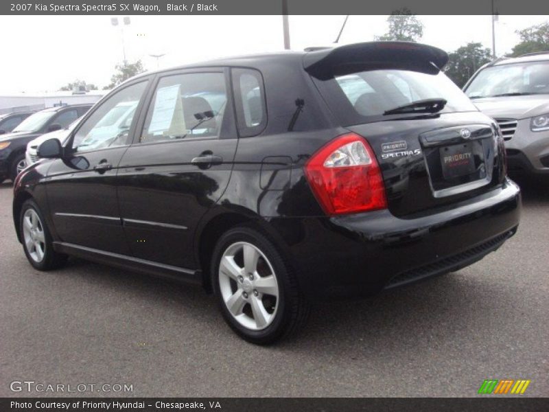 Black / Black 2007 Kia Spectra Spectra5 SX Wagon