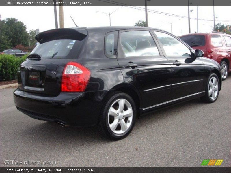 Black / Black 2007 Kia Spectra Spectra5 SX Wagon