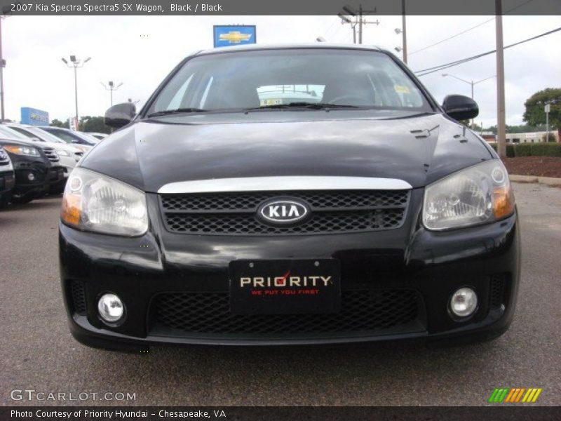 Black / Black 2007 Kia Spectra Spectra5 SX Wagon