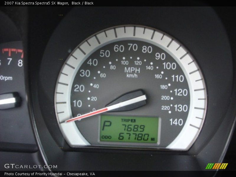 Black / Black 2007 Kia Spectra Spectra5 SX Wagon