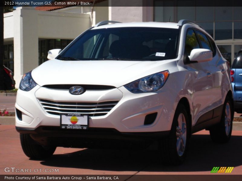 Cotton White / Black 2012 Hyundai Tucson GLS