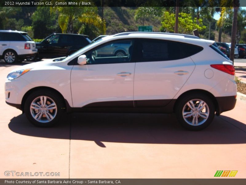 Cotton White / Black 2012 Hyundai Tucson GLS