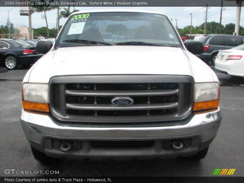 Oxford White / Medium Graphite 2000 Ford F250 Super Duty XL Extended Cab
