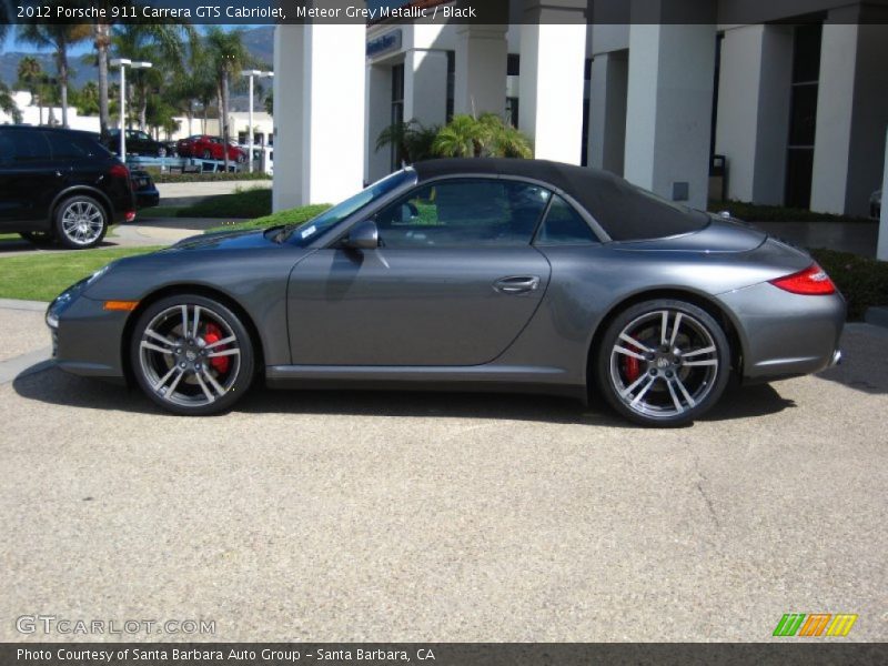 Meteor Grey Metallic / Black 2012 Porsche 911 Carrera GTS Cabriolet