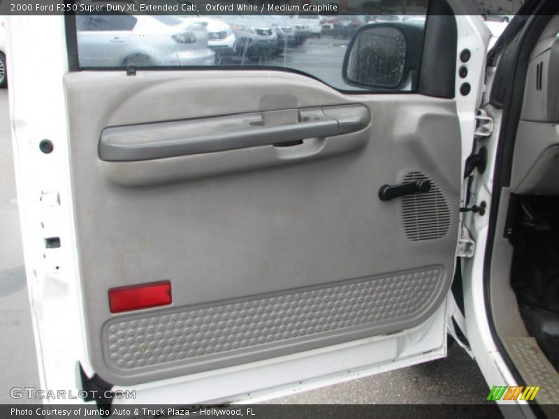 Oxford White / Medium Graphite 2000 Ford F250 Super Duty XL Extended Cab