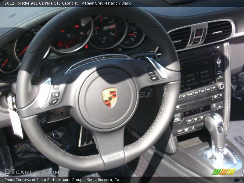 Meteor Grey Metallic / Black 2012 Porsche 911 Carrera GTS Cabriolet