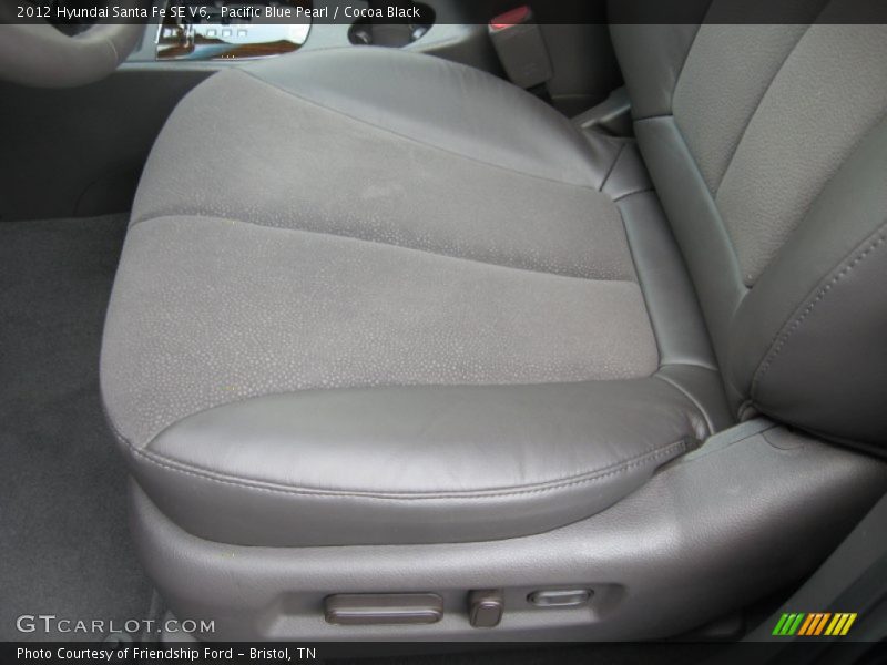 Pacific Blue Pearl / Cocoa Black 2012 Hyundai Santa Fe SE V6