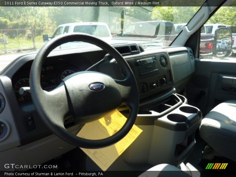 Oxford White / Medium Flint 2011 Ford E Series Cutaway E350 Commercial Moving Truck