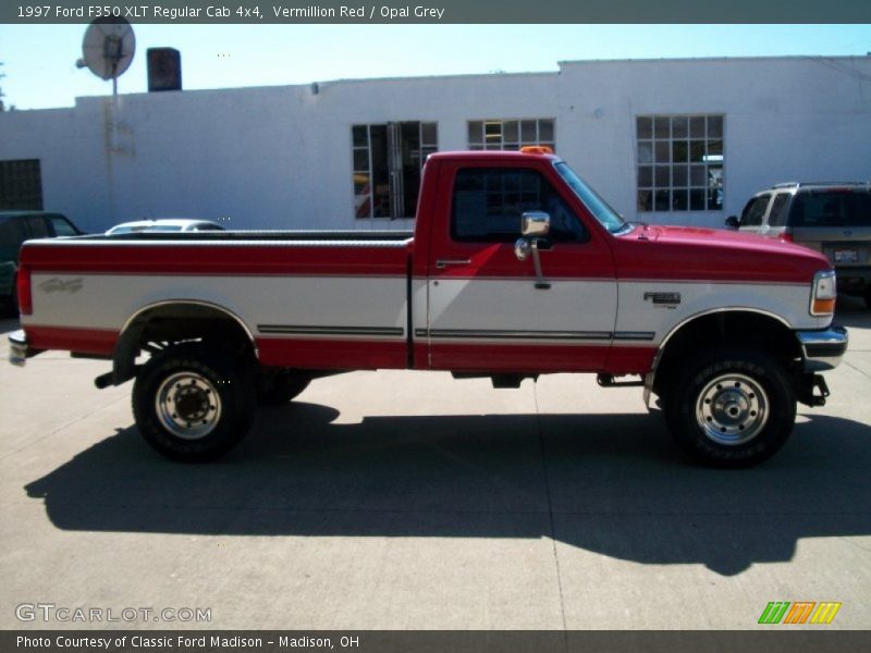 Vermillion Red / Opal Grey 1997 Ford F350 XLT Regular Cab 4x4