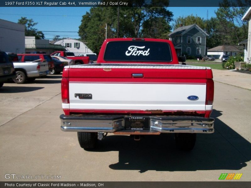 Vermillion Red / Opal Grey 1997 Ford F350 XLT Regular Cab 4x4