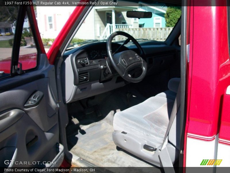 Vermillion Red / Opal Grey 1997 Ford F350 XLT Regular Cab 4x4