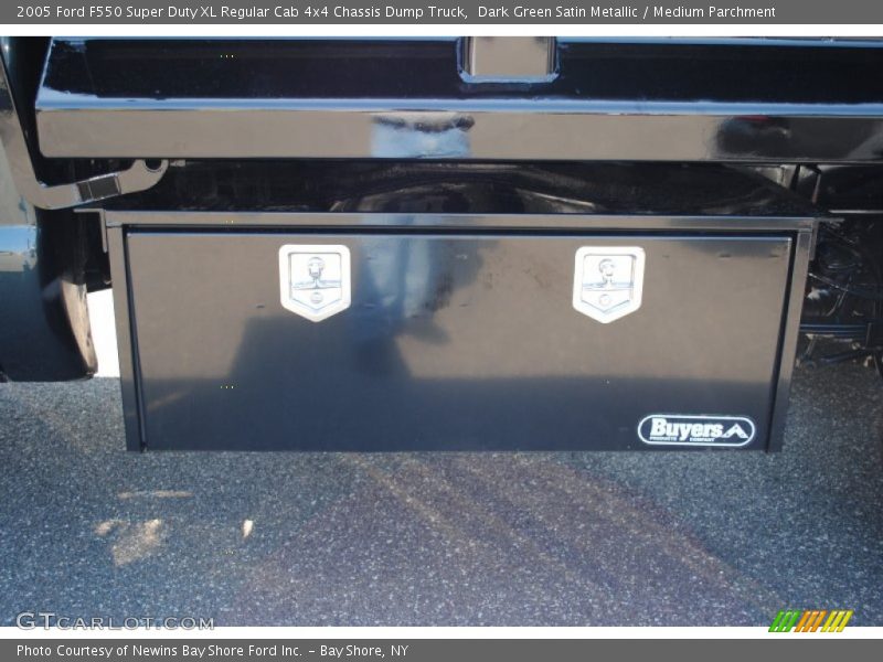 Dark Green Satin Metallic / Medium Parchment 2005 Ford F550 Super Duty XL Regular Cab 4x4 Chassis Dump Truck