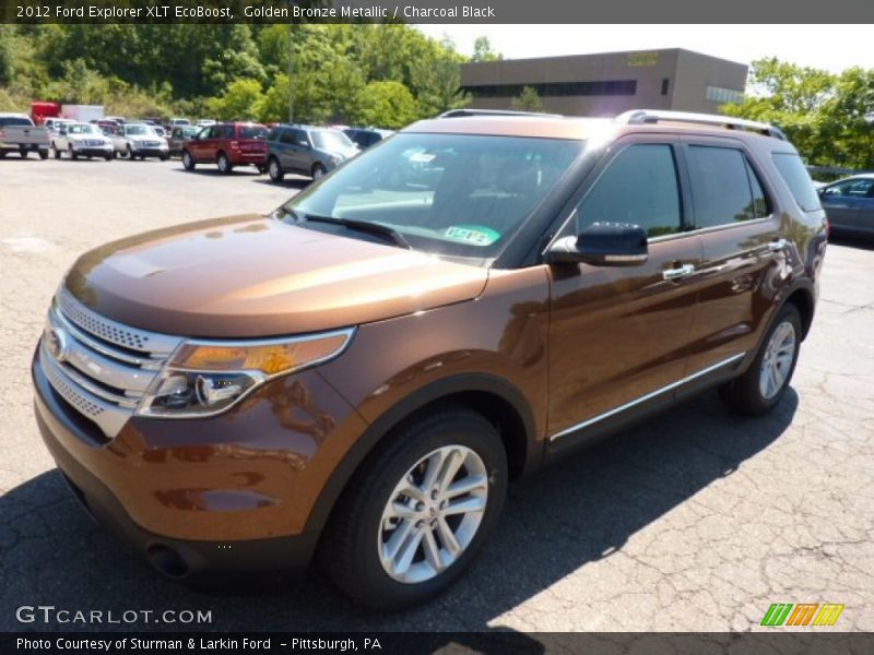 Golden Bronze Metallic / Charcoal Black 2012 Ford Explorer XLT EcoBoost