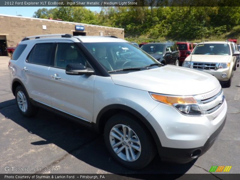 Ingot Silver Metallic / Medium Light Stone 2012 Ford Explorer XLT EcoBoost
