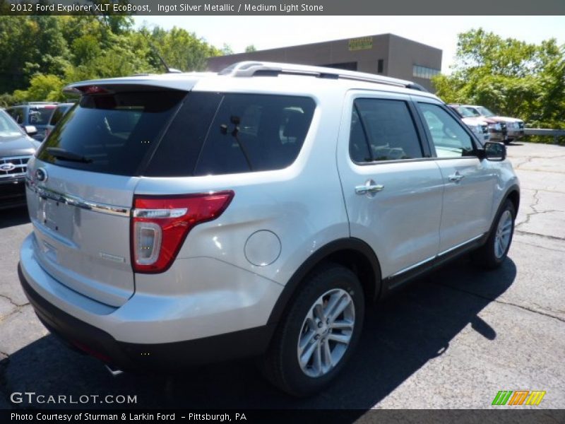 Ingot Silver Metallic / Medium Light Stone 2012 Ford Explorer XLT EcoBoost