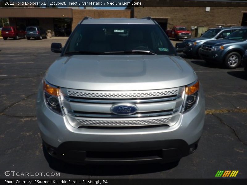 Ingot Silver Metallic / Medium Light Stone 2012 Ford Explorer XLT EcoBoost