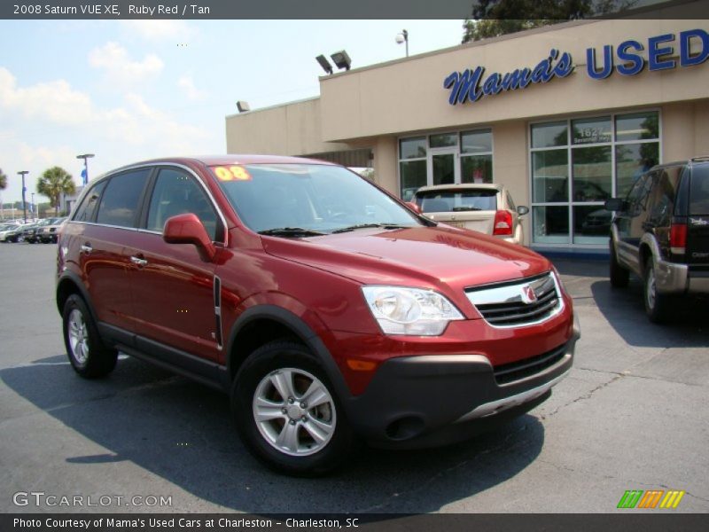 Ruby Red / Tan 2008 Saturn VUE XE