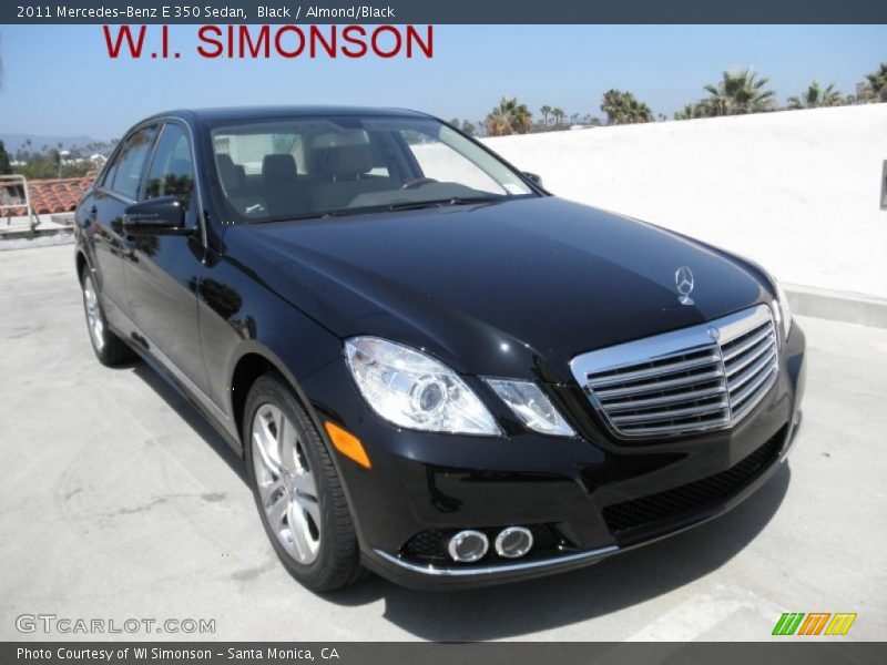 Black / Almond/Black 2011 Mercedes-Benz E 350 Sedan