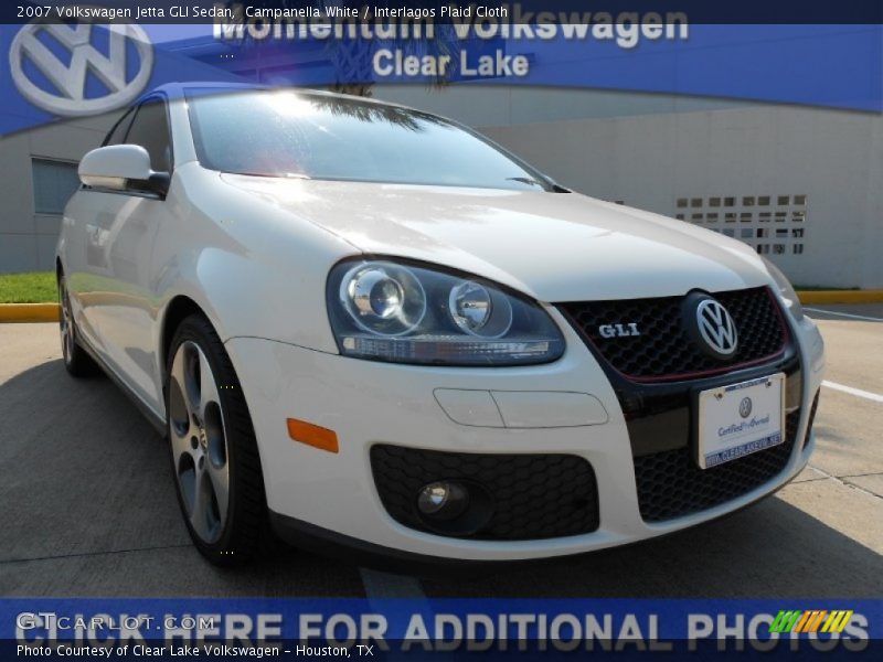 Campanella White / Interlagos Plaid Cloth 2007 Volkswagen Jetta GLI Sedan