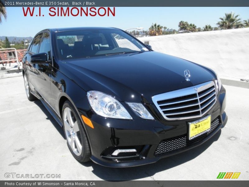 Black / Black 2011 Mercedes-Benz E 350 Sedan
