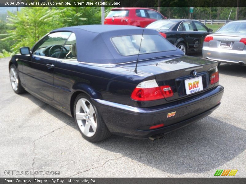 Orient Blue Metallic / Sand 2004 BMW 3 Series 325i Convertible