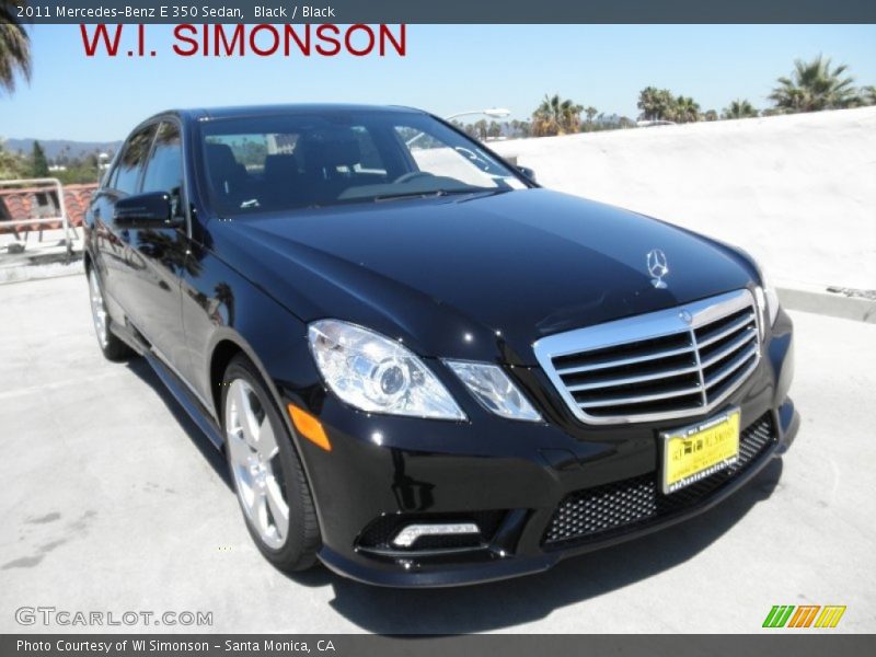 Black / Black 2011 Mercedes-Benz E 350 Sedan
