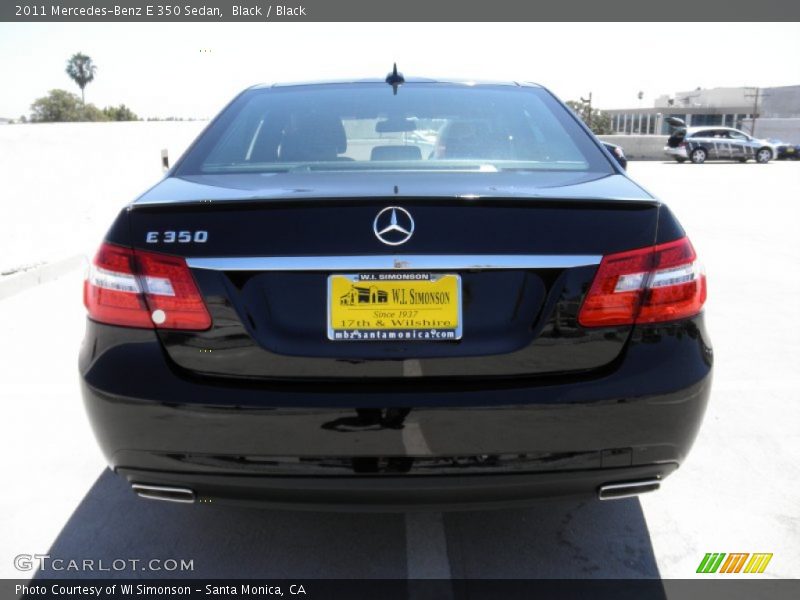 Black / Black 2011 Mercedes-Benz E 350 Sedan