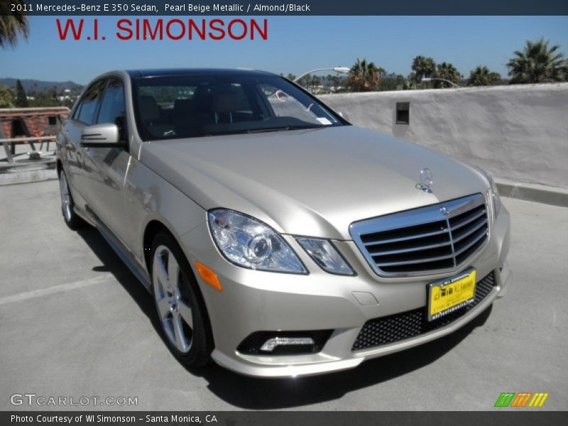 Pearl Beige Metallic / Almond/Black 2011 Mercedes-Benz E 350 Sedan