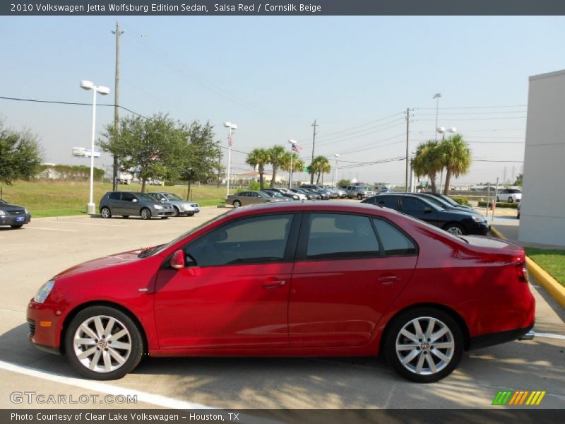 Salsa Red / Cornsilk Beige 2010 Volkswagen Jetta Wolfsburg Edition Sedan