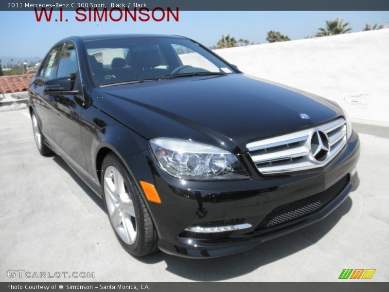Black / Black 2011 Mercedes-Benz C 300 Sport