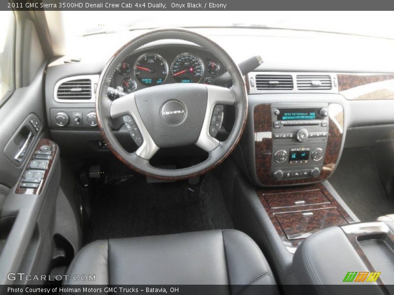 Onyx Black / Ebony 2011 GMC Sierra 3500HD Denali Crew Cab 4x4 Dually