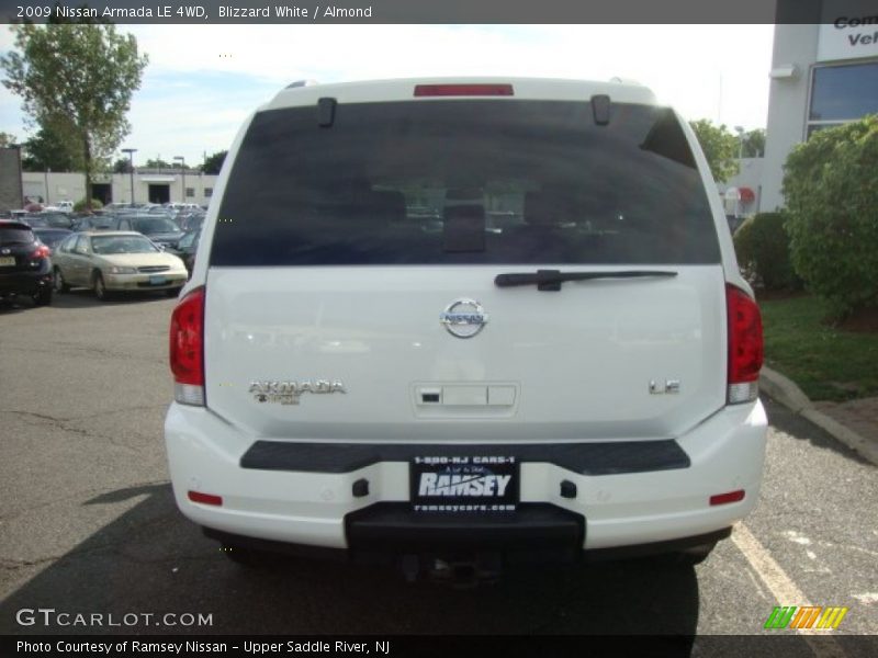 Blizzard White / Almond 2009 Nissan Armada LE 4WD