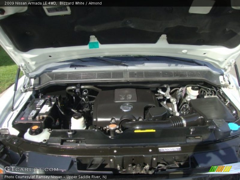  2009 Armada LE 4WD Engine - 5.6 Liter DOHC 32-Valve CVTCS V8