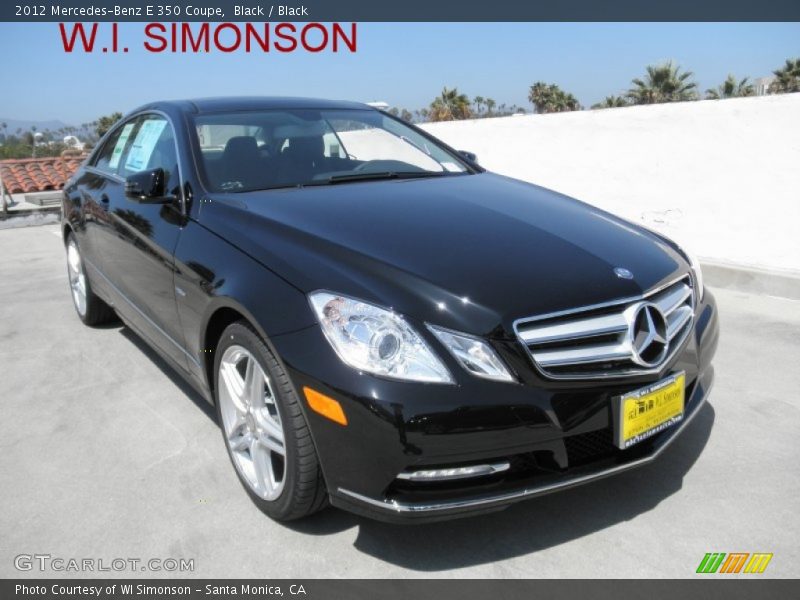 Black / Black 2012 Mercedes-Benz E 350 Coupe