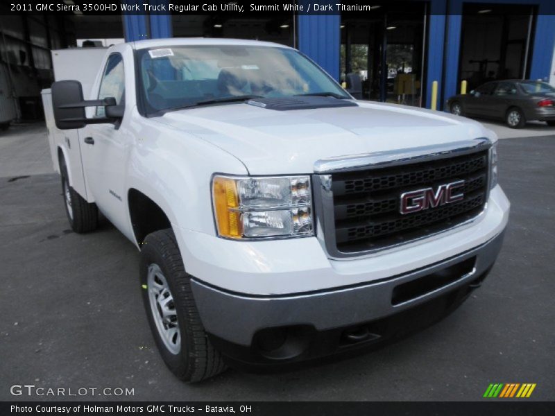 Summit White / Dark Titanium 2011 GMC Sierra 3500HD Work Truck Regular Cab Utility