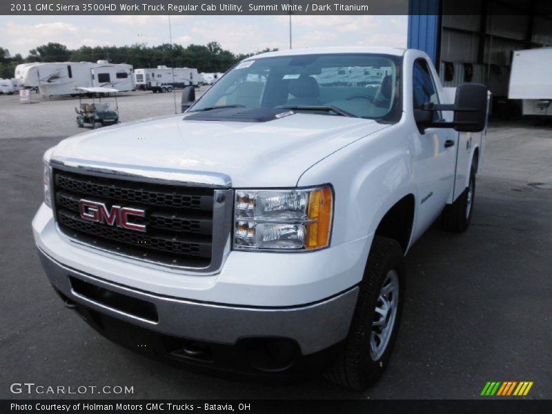 Summit White / Dark Titanium 2011 GMC Sierra 3500HD Work Truck Regular Cab Utility