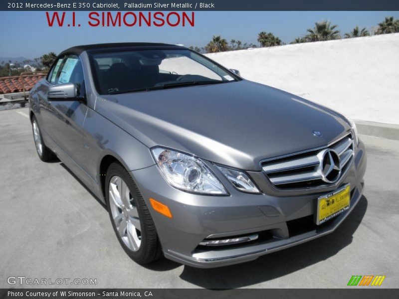 Palladium Silver Metallic / Black 2012 Mercedes-Benz E 350 Cabriolet