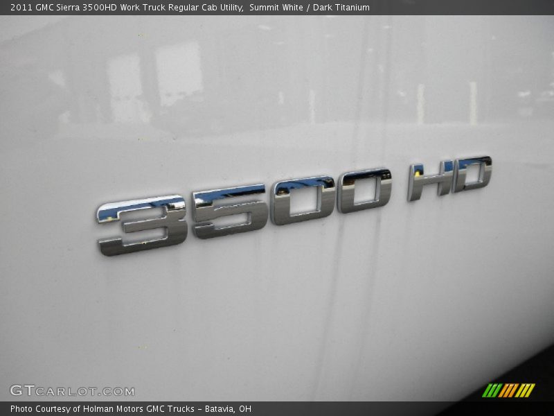 Summit White / Dark Titanium 2011 GMC Sierra 3500HD Work Truck Regular Cab Utility