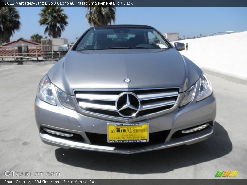 Palladium Silver Metallic / Black 2012 Mercedes-Benz E 350 Cabriolet
