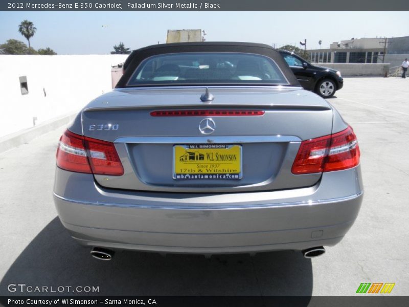 Palladium Silver Metallic / Black 2012 Mercedes-Benz E 350 Cabriolet